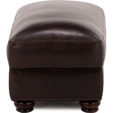 Clarence Leather Ottoman