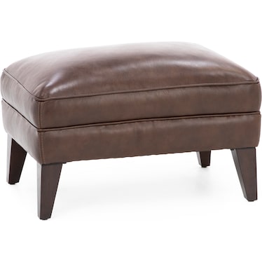Colt Leather Ottoman in Thistle