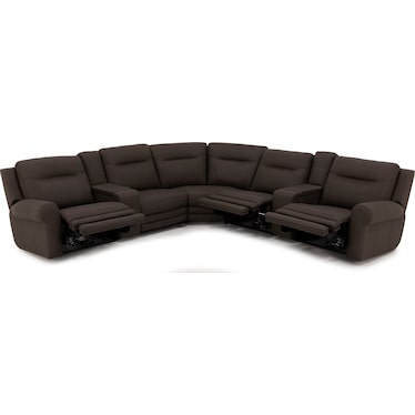 Candice 7-Pc. Leather Power Headrest Zero Gravity Reclining Modular