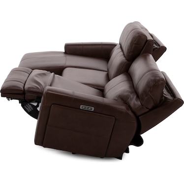 Teller 3-Pc. Leather Fully Loaded Zero Gravity Reclining Chaise Sofa In Wood Left-Facing In New Berl