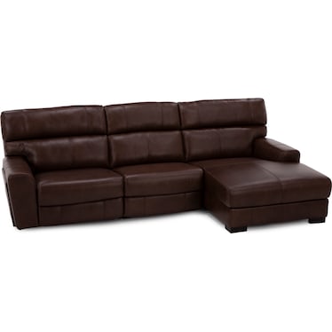 Teller 3-Pc. Leather Fully Loaded Zero Gravity Reclining Chaise Sofa