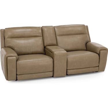 Monroe 3-Pc. Leather Power Headrest Zero Gravity Console Reclining Loveseat