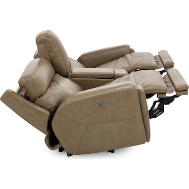 Monroe 3-Pc. Leather Power Headrest Zero Gravity Console Reclining Loveseat