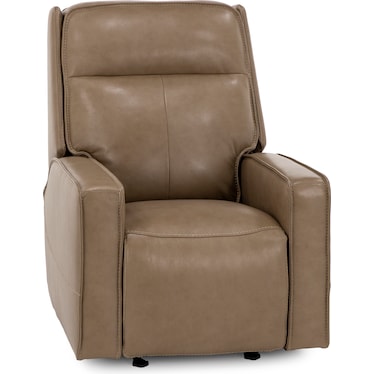 Nixie Leather Fully Loaded Glider Recliner