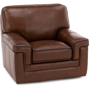 Piper Leather Swivel Chair