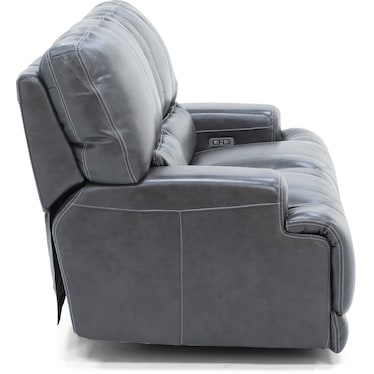 Placier Leather Power Headrest Reclining Loveseat