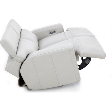 Ames Leather Zero Gravity Power Headrest Reclining Sofa