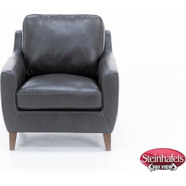 Filly Leather Chair in Charcoal