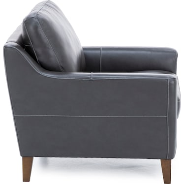 Filly Leather Chair in Charcoal