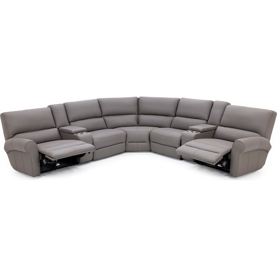 sili grey mtn lth sectional piece pkg  