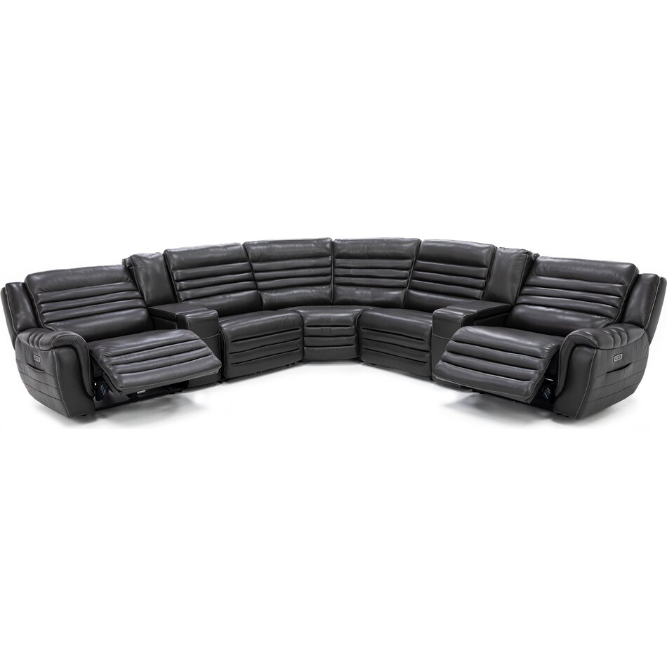 sili grey mtn lth sectional piece pkg  
