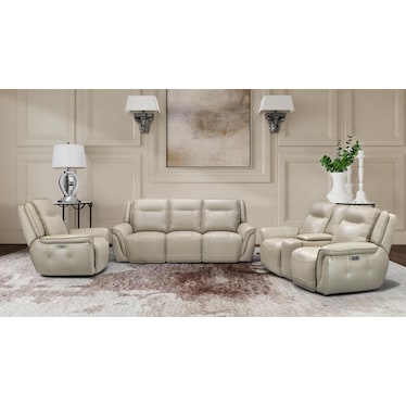 Arthur Leather Power Headrest Reclining Sofa