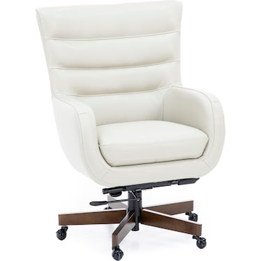 Caesar Ivory Leather Office Chair