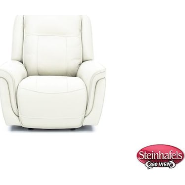 Arthur Leather Power Gliding Recliner in Ivory