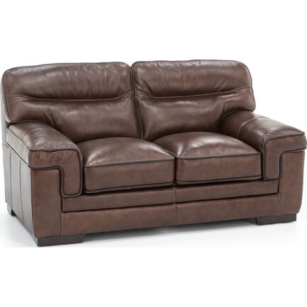 Pipin Leather Loveseat