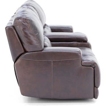 Placier Leather Power Reclining Sofa, Dylan Grey Power Reclining Leather Sofa