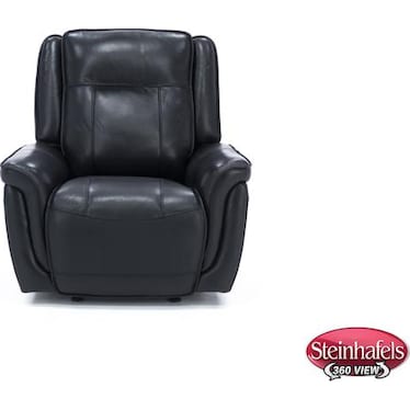 Arthur Leather Power Gliding Recliner in Black