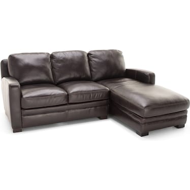 Carson 2-Pc. Leather Chaise Sofa