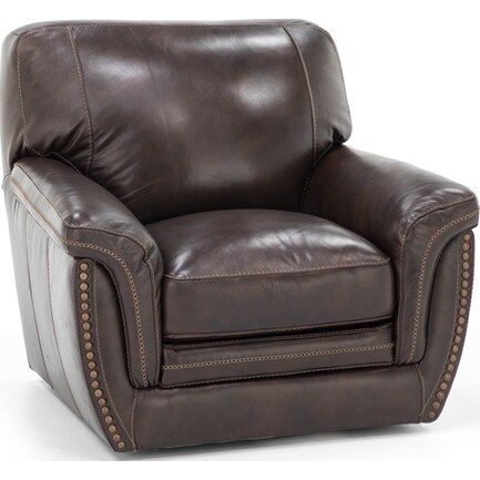 Mikaela Leather Swivel Chair