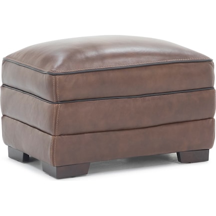 Pipin Leather Ottoman