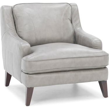 Colt Leather Chair in Light Grey