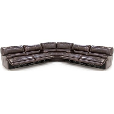 Undefined Steinhafels, Leather Power Reclining Sofa With Chaise