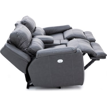 Kai 3-Pc. Leather Power Headrest Wall Saver Reclining Console Loveseat