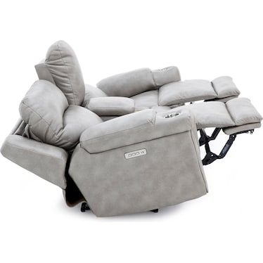 Ireland Fully Loaded Reclining Console Loveseat With Next Level And Wireless Charging