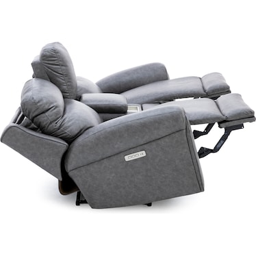 Nottingham Fully Loaded Reclining Wall Saver Console Loveseat with Next Level