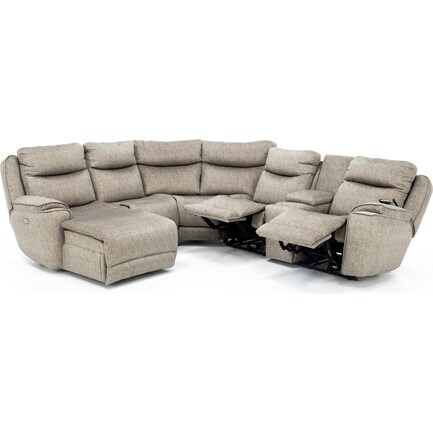 Carter Fully Loaded Reclining Modular with Next Level and SoCozi ™ with Left Chaise