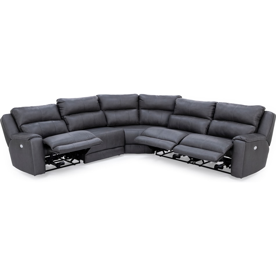 southern motion grey mtn lth sectional piece pkg  