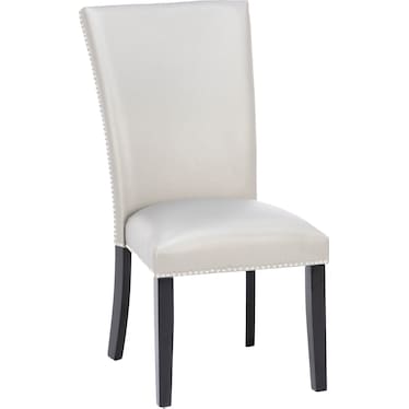 Beverly Upholstered Side Chair in Silver