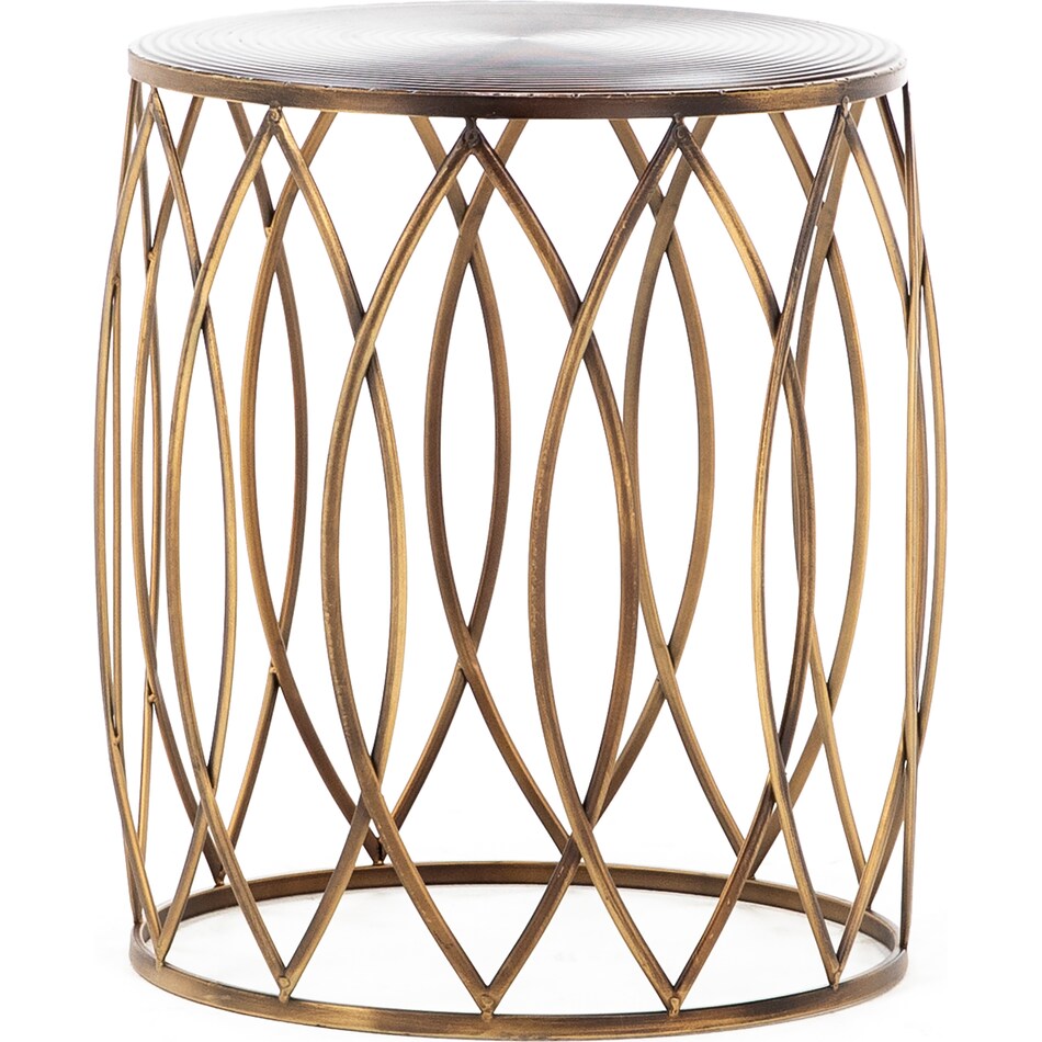 stei gold chairside table goldi  