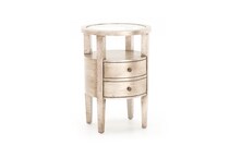 stei silver chairside table   