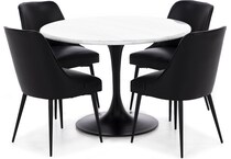 steve silver co black inch standard height round oval t  