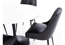 steve silver co black inch standard height round oval t  