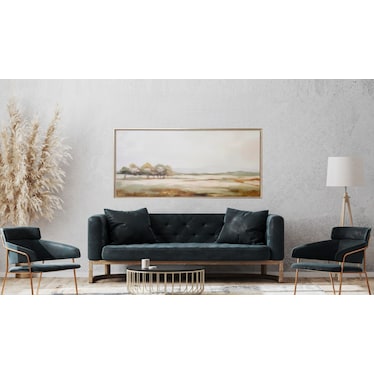 Earthy Trees Framed Canvas Art 60"W x 30"H