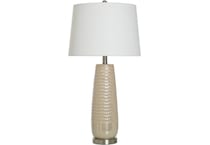 stlc beige table lamp   