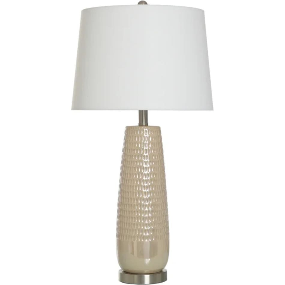 stlc beige table lamp   