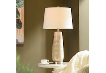 stlc beige table lamp   