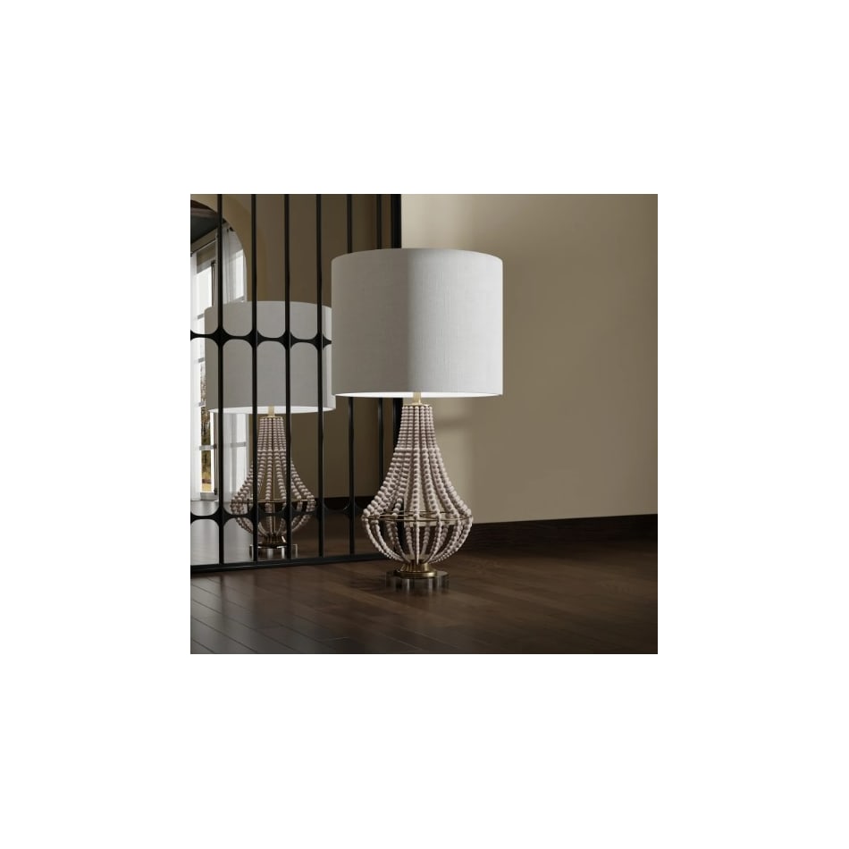 stlc beige table lamp   