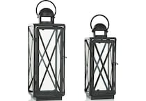 stlc black candleholder candle set  