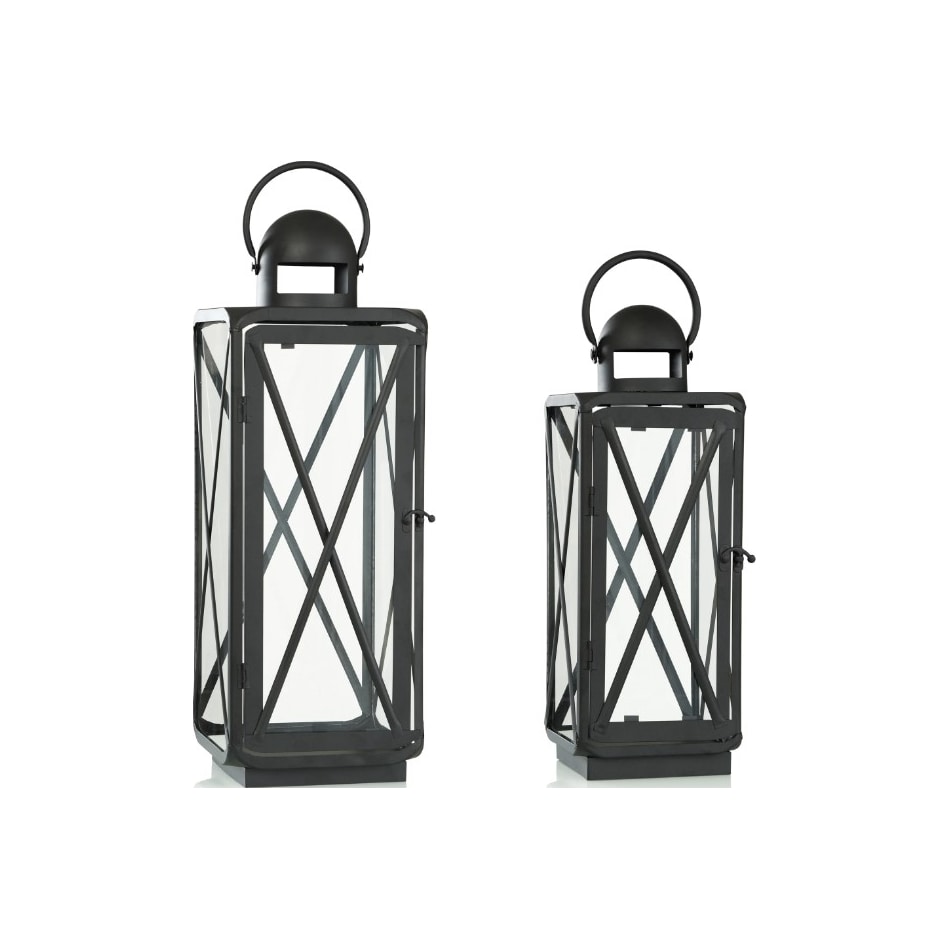 stlc black candleholder candle set  