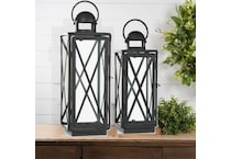 stlc black candleholder candle set  