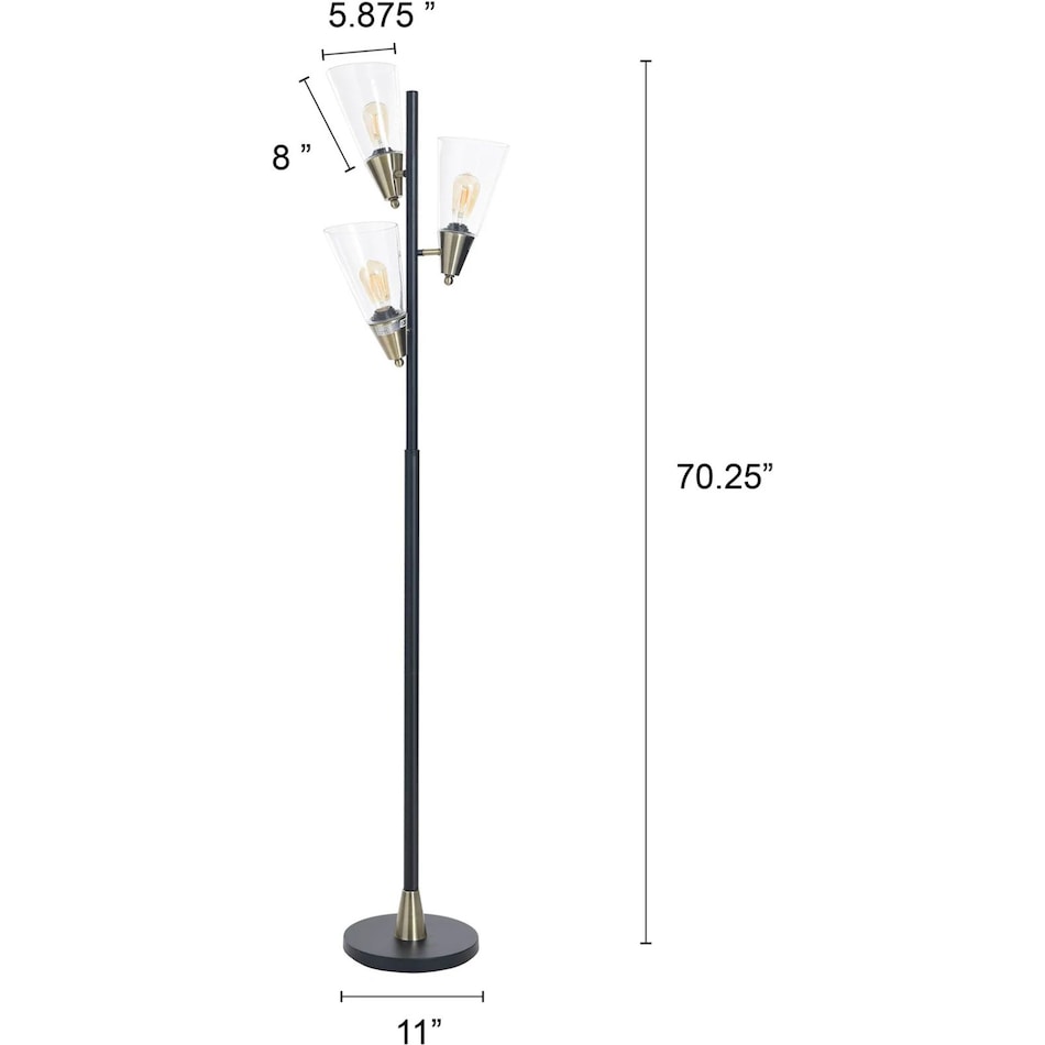 stlc black floor lamp   