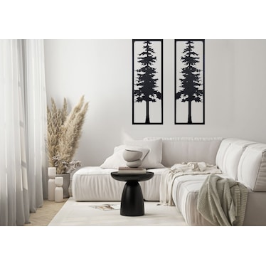 Black Metal Tree I Wall Décor 12"W x 36"H