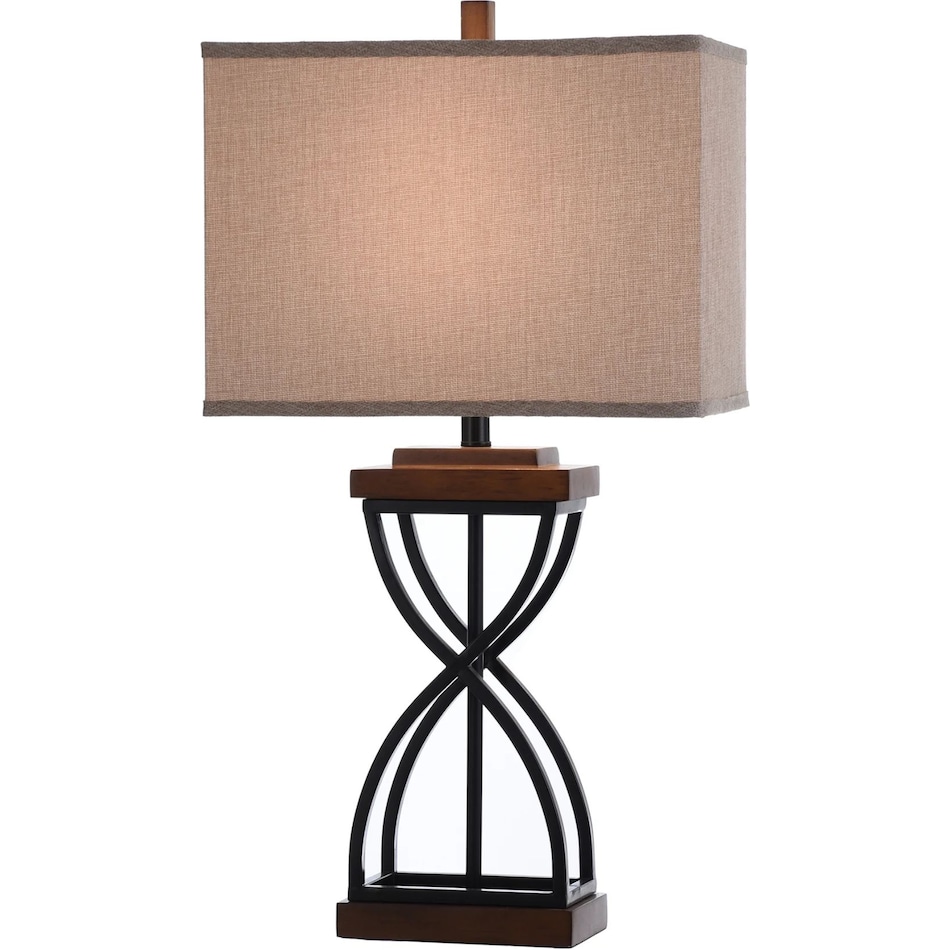 stlc black table lamp   