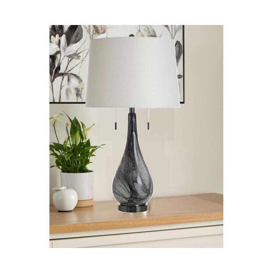stlc black table lamp   
