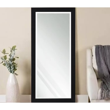 Beveled Black Leaner Mirror 30"W x 64"H
