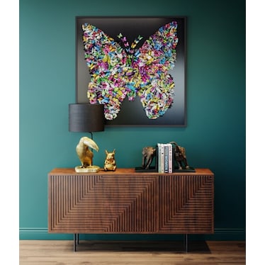 Paper Butterfly Shadowbox 47.3"W x 47.3"H